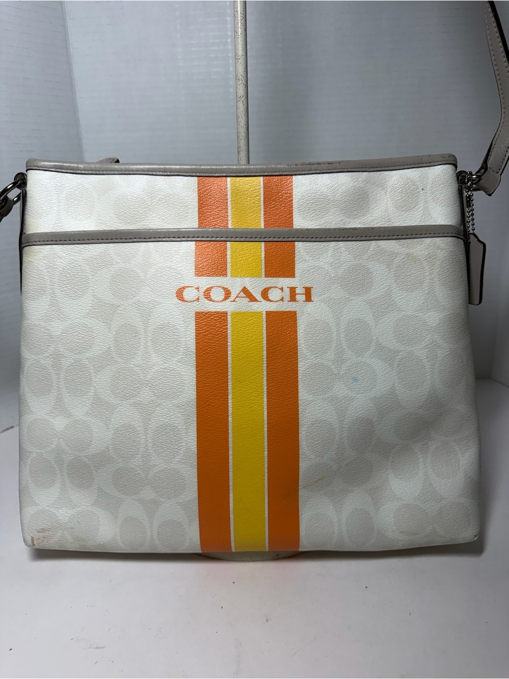 Coach Varsity Stripe File Bag Crossbody Bag